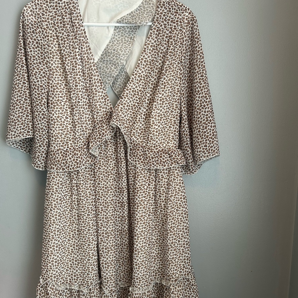 Leopard Print Wrap Dress